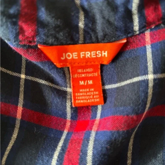 Joe Fresh Flannel-Style Button Down – Size Medium - Picture 6 of 9